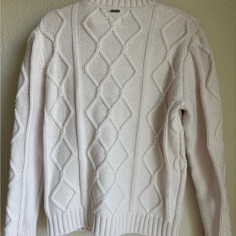 Cream Cable Knit Sweater unisex